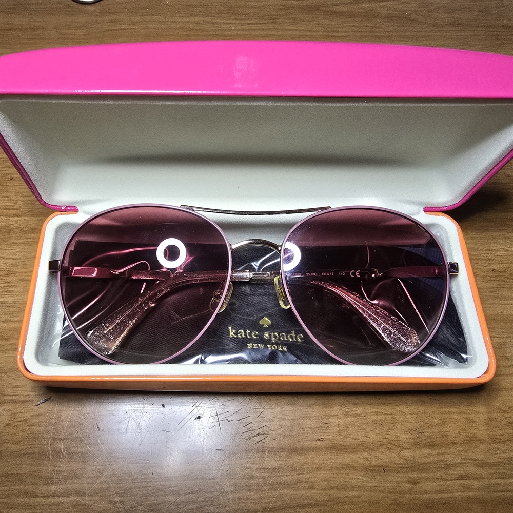 Kate Spade Sunglasses w/ Pink And Orange Case
